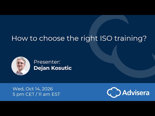 How to choose the right ISO training [live webinar]