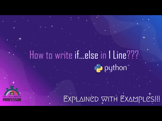 Writing if else in 1 Line of Python Code