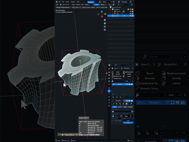 How to model a 3D turbine Gear #blender3d #blender #3dmodeling #3dtutorial
