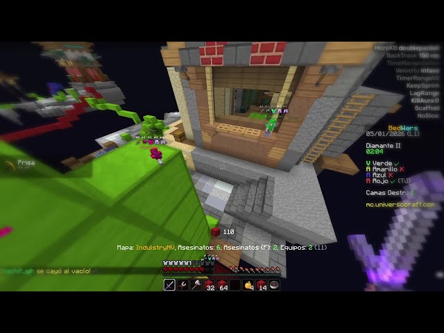 UniversoCraft Blatant Cheating | Augustus Client | KillAura, Full AB, Telly Scaffold..