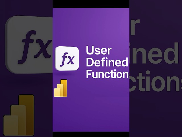 User defined functions (UDFs) in Power BI #powerbi