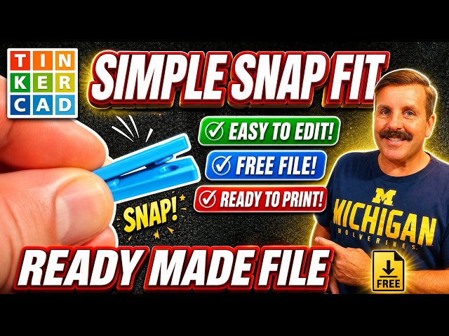 A Slick Snap Fit Tinkercad Connector: Fasten Flat Parts Instantly! 🚨