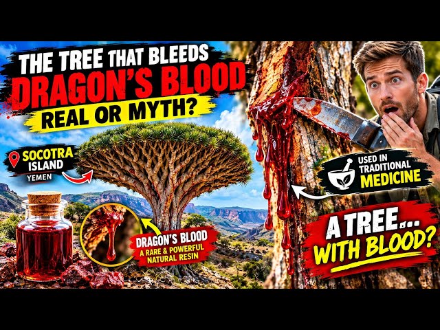 This Tree Bleeds Red When Cut! 😱🌳 | Dragon’s Blood Tree ( fixdfact )