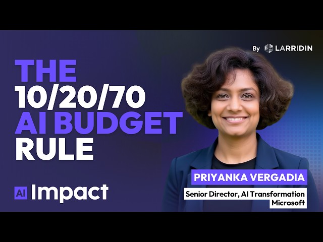 The 10/20/70 rule for AI budgets that actually pay off | Priyanka Vergadia, Microsoft