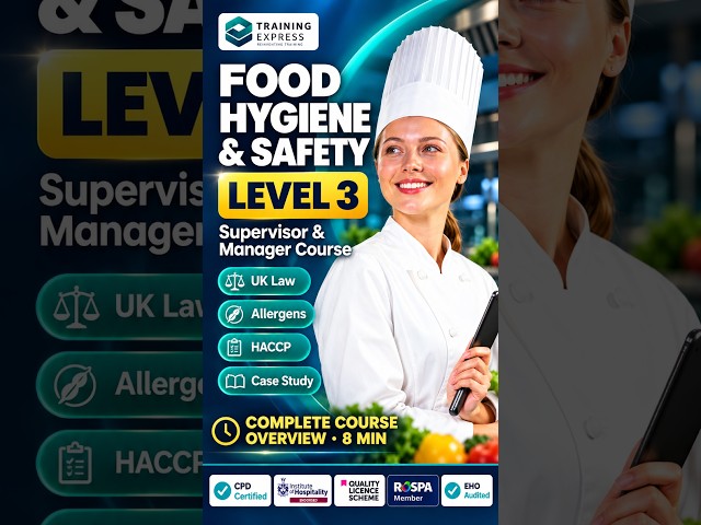 Food Hygiene and Safety Level 3 Online Course #foodhygiene #foodsafety