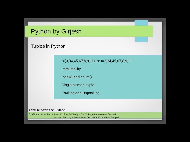 Tuples in Python