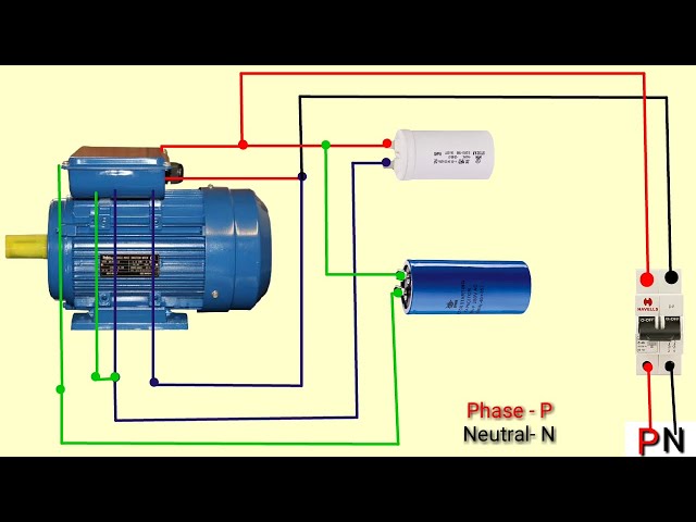 Single Phase Motor Runing Capacitor Start Capacitor Centrifugal Switch Connection | It's Electrical