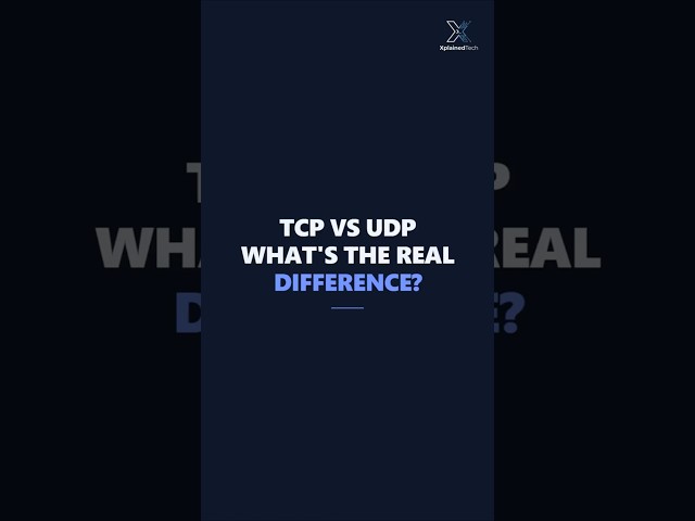 TCP vs UDP  What's the real difference