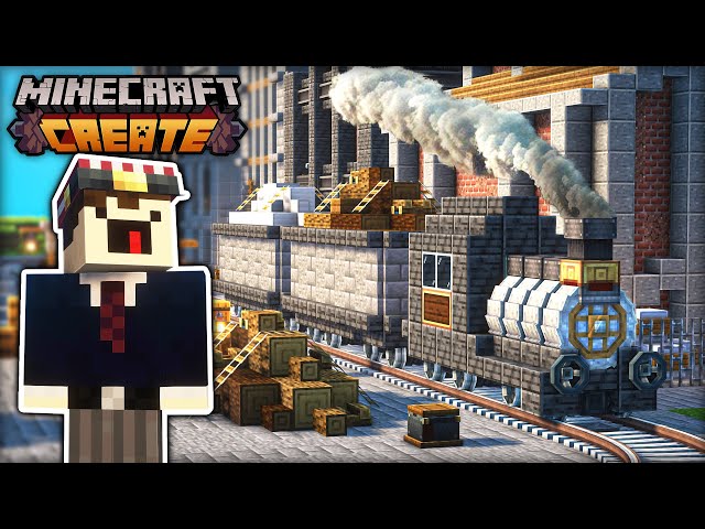 I Built a HUGE RAILWAY NETWORK in Minecraft Create Mod