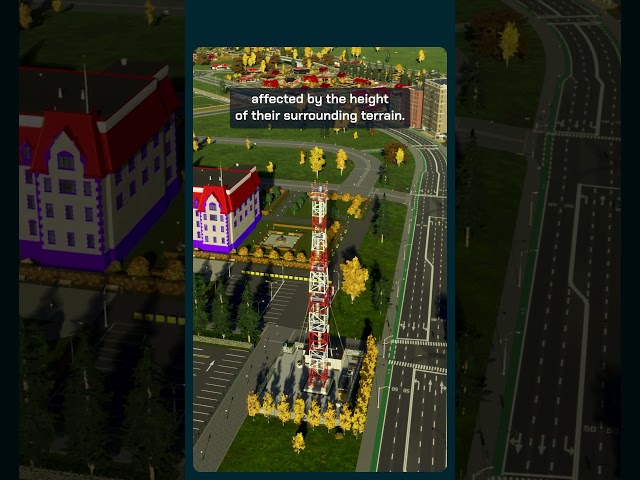 Radio mast ranges are dynamic in both Cities: Skylines games! #citiesskylines2 #citiesskylines