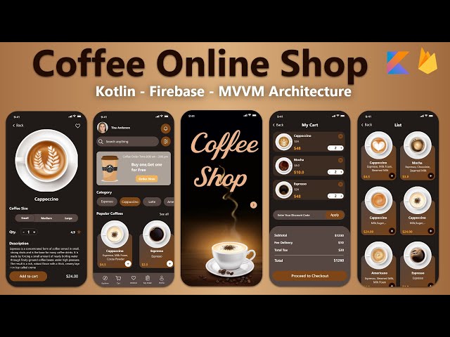 Build a Coffee Shop app with Kotlin & Firebase in Android Studio Project