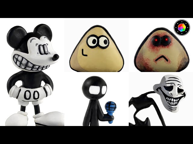 MAKING ALL FNF Mods (Suicide Mouse, Stickman, Pou y Trollge) - Clay #8 | PlastiVerse