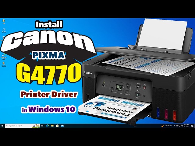 How To Download & Install Canon PIXMA MegaTank G4770 Printer Driver in Windows 10 PC or Laptop