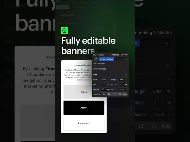 Style your cookie banner to match any brand in Webflow