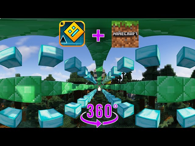 What would Geometry Dash POV look like? - Press Start Remix 360° Edition (8k 60fps) | Minecraft Sync