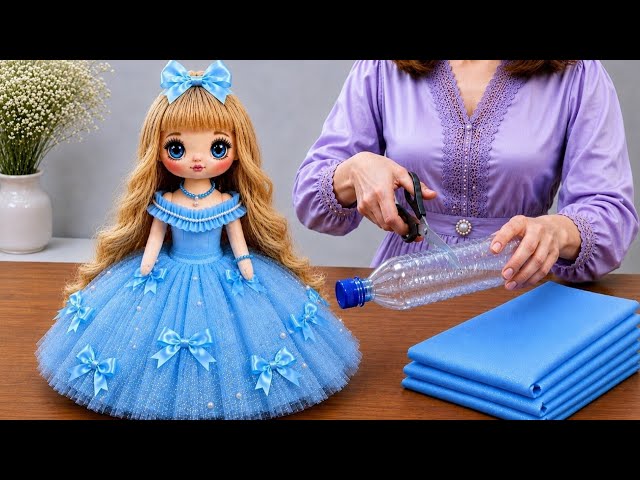 This Doll Is Different from All the Others 🩵 Making a Princess Doll from a Plastic Bottle ✨