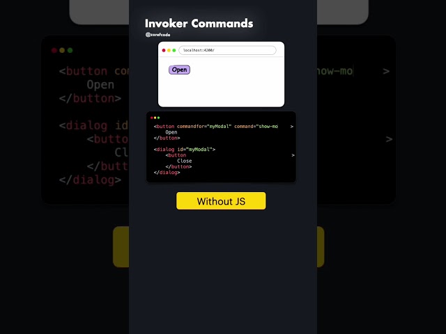 Dialog Modal with Invoker Commands API without javascript  #coding #html #javascript