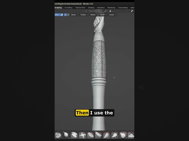 Sculpting Detailed Patterns in Blender #tutorial