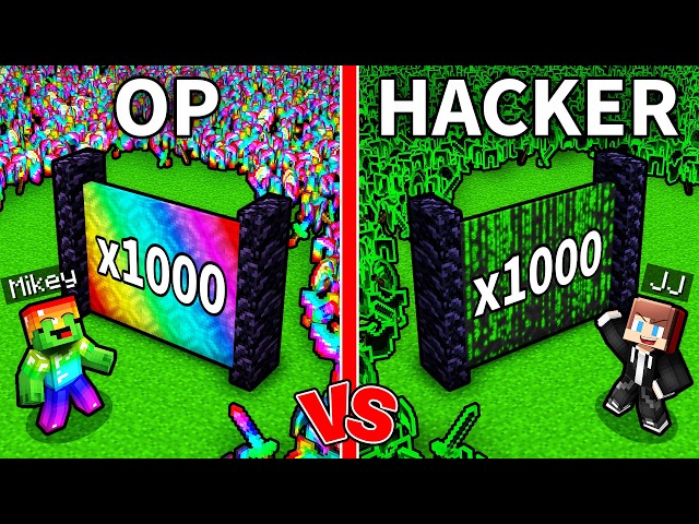 Mikey & JJ Minecraft: OP vs HACKER Multiplicator Battle (Maizen)