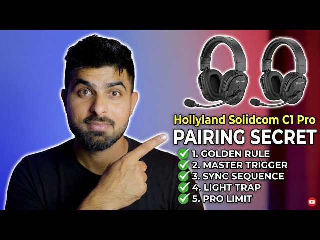 How to Pair Hollyland Solidcom C1 / C1 Pro Intercom Headsets (Fix Disconnecting Issues)