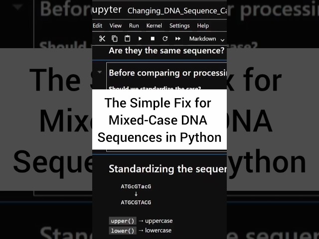 The Simple Fix for Mixed-Case DNA Sequences in Python 🧬🐍