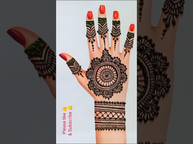 Beautiful Gol Tikki Mehndi Design #youtubeshorts #trending #shorts #viralvideo #mehndidesign #yt