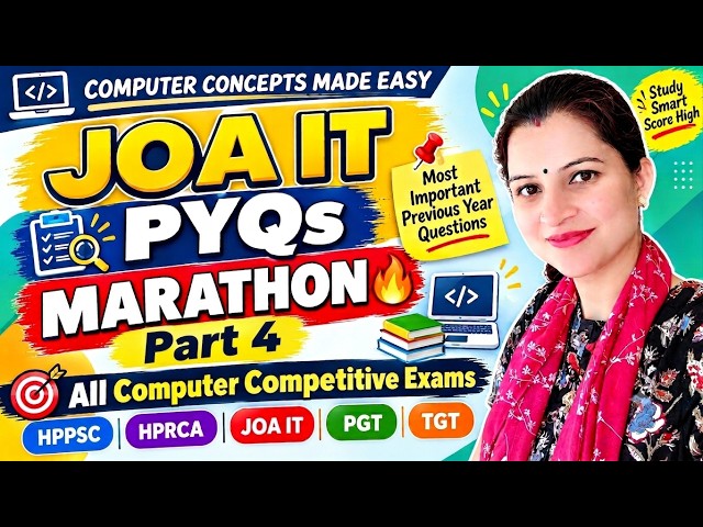 JOA IT PYQs COMPUTER MARATHON 🔥 Part 4 | Most Important Computer Previous Year Questions