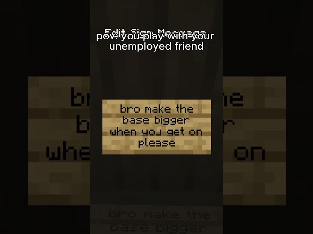 pov: that one friend who doesn't do anything but play Minecraft all day #minecraft #minecraftshorts