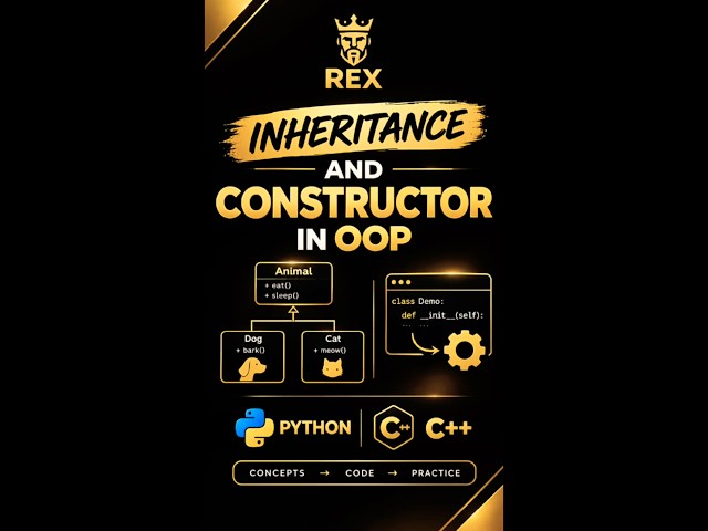Lets Revise Inheritance & Constructors In CPP & Python ||  #coding #cpp #python