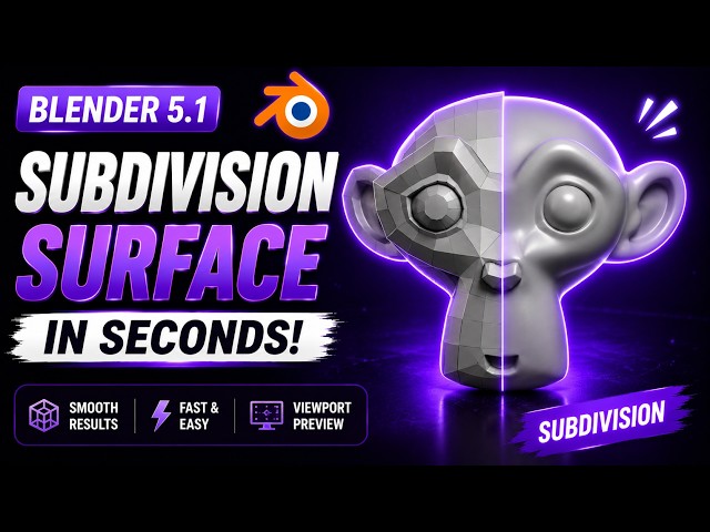How to Use the Subdivision Surface Modifier in Blender 5.1 | Beginner Tutorial