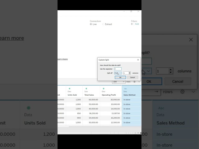 Split column in Tableau  #dataecho  #dataanlysis  #excel #tableau