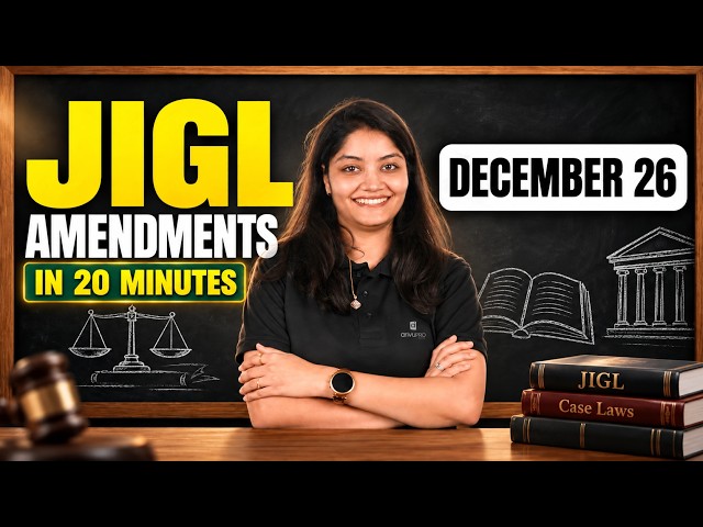 JIGL Amendments for Dec 26 | ICSI Supplementary Explained  | CA Nidhi Parakh