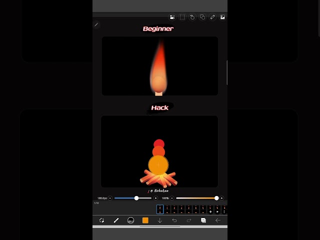 Fire Animation Tutorial #ibispaintx #procreate #animation #tutorial #foryou