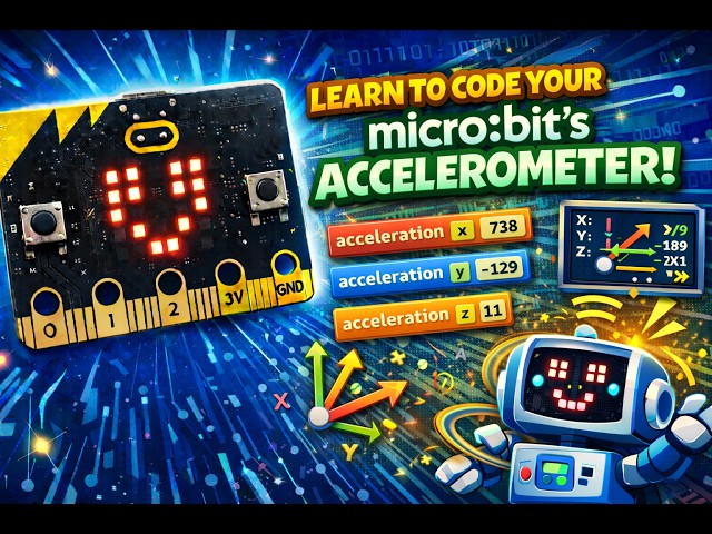 Accelerometer in MakeCode for micro:bit | Beginner Tutorial