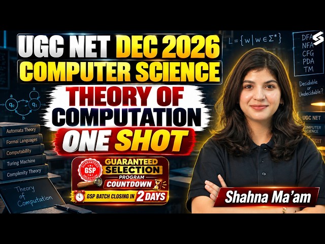 UGC NET Computer Science Preparation | Theory Of Computation UGC NET Computer Science By Shahna Mam