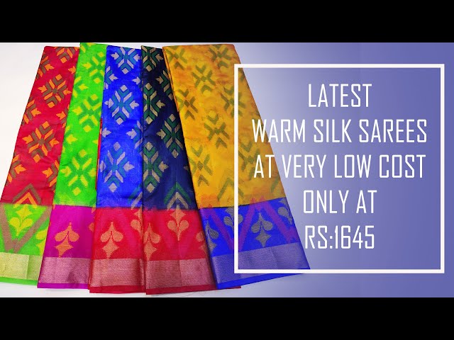 Latest warm silk sarees at very low cost only at Rs:1645 #sheneeds #wholesale #resellers #retail