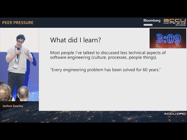 What I Learned at My First Tech Conference - Peer Pressure & Developer Soft Skills - Joshua Gawley