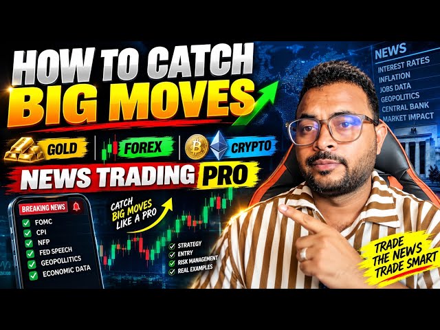 How to Catch BIG Moves in Gold, Forex & Crypto 🔥 | News Trading Strategy