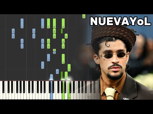 BAD BUNNY - NUEVAYoL (Synthesia Piano Tutorial) | Piano Concerto Version by Lil Baby Grand
