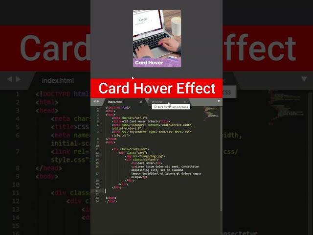 Animated Card Hover Effects #shorts