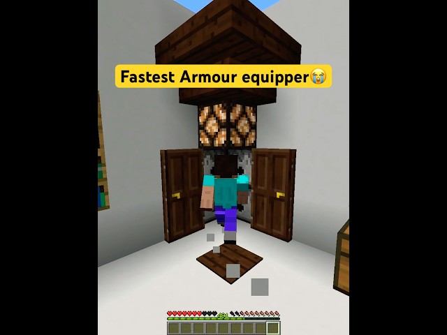 Fastest armour equipper in minecraft 😭 #minecraft