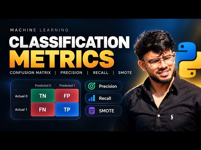 Classification Metrics in Machine Learning | Confusion Matrix, Precision, Recall & SMOTE