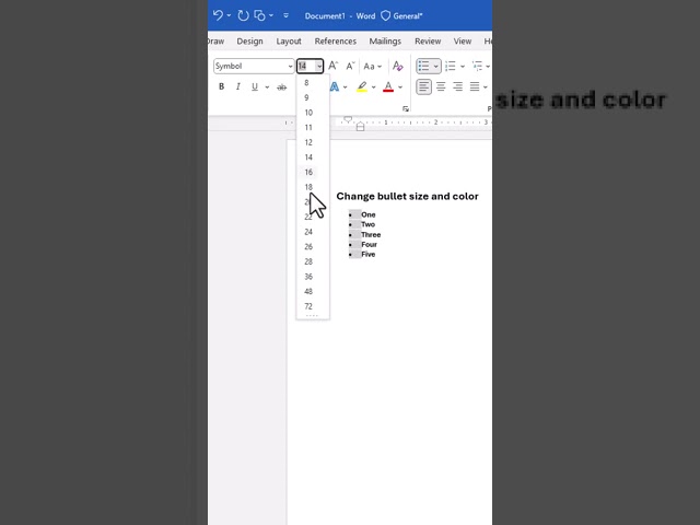 Change Bullet Size & Color in MS Word - Quick Tip! #wordtipsandtricks #microsoftword