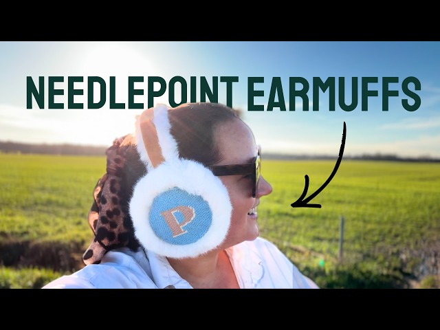 NEEDLEPOINT EARMUFFS