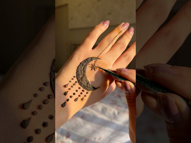 Eid Mehendi HACK 🌙 #eid #eidmubarak #mehendi #arabic #arabicmehndi #hennaart #hennadesign #henna