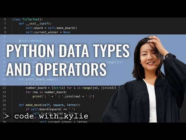 Explaining Python Data Types and Operators | Learning Python for Beginners | Code with Kylie #2