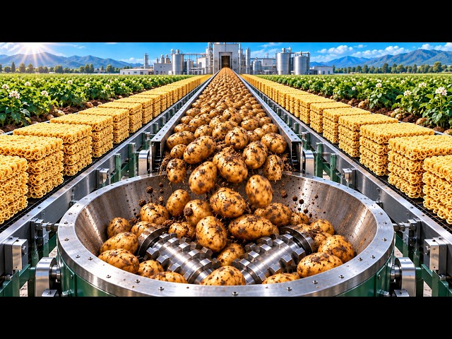How Millions of Potatoes Become Instant Noodles | Full Factory Process