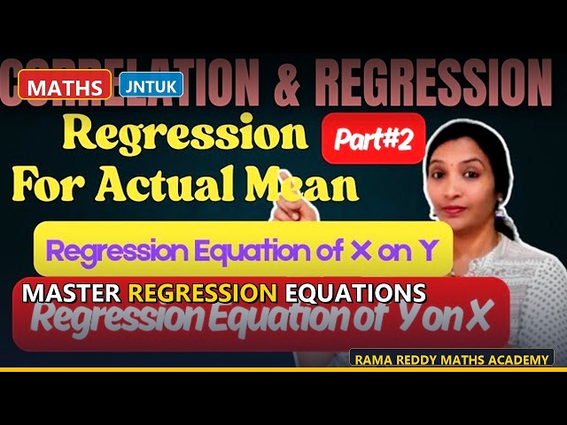 Regression Equation of X on Y || Regression Equation of Y on X || Important SMDS JNTUK Guide