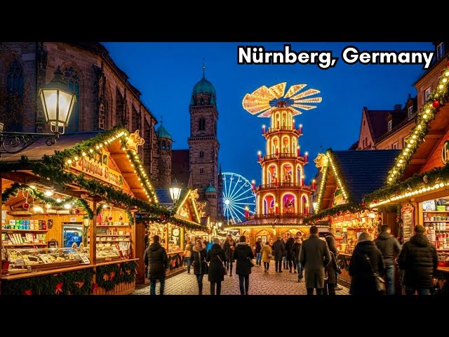 Nuremberg, Germany - Charming walk in the Most beautiful Christmas Market in Germany