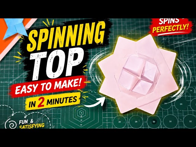 How to Make an Origami Spinning Top 🤯🌀 | Easy Paper Toy #shortsfeed #shorts #trending